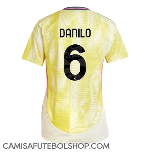 Camisa de time de futebol Juventus Danilo Luiz #6 Replicas 2º Equipamento Feminina 2024-25 Manga Curta